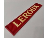Leroux Liqueurs Bar Rail Spill Mat 18.5&quot; x 3.5&quot; Red Yellow Mat - £37.42 GBP