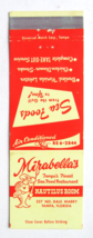 Mirabella&#39;s - Tampa, Florida Seafood Restaurant 20 Strike Matchbook Cover FL - £1.37 GBP