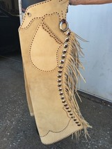 Arizona Bell Leggings Suede Leather Buck-stitch Western Wear Rodeo Step in Chaps - £79.75 GBP+
