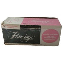 Vintage Bobby Pin Box Flamingo Brand Hair Pins Ball Tipped Professional 1 Lb Mcm - £18.48 GBP
