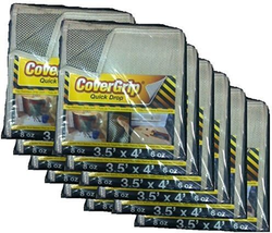 Quick Drop 8 Oz Canvas Safety Drop Cloth, 3.5&#39; X 4&#39;, (Pack of 12) - $5,293.08 MXN