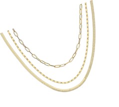 14K Gold Plated Dainty Layering Necklaces for Women | - £43.86 GBP