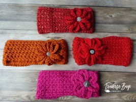 Crochet Northern flower headband adult present gift craft show PATTERN ONLY - £5.91 GBP