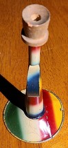 Vintage Wood &amp; Tin Litho Rainbow Horn Noisemaker - $9.95