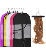 10pcs Portable Wig Storage Bag with Hanger Hair Extensions Holder Case O... - €42,46 EUR