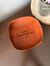 Leather Trinket Dish. Dice Tray. Personalized Leather Catch All Jewelry ... - £27.49 GBP