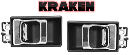Kraken Inside Door Handles For Nissan Hardbody Truck1987-1997 Black/Chrome Pair - £16.88 GBP