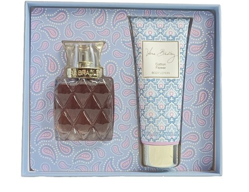 Vera Bradley Cotton Flower Perfume Spray EDT 1.7  &amp; Lotion 4 Oz. Set - $159.00