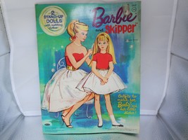 Barbie And Skipper Paper Dolls Book cut 1964 Original Whitman vintage ma... - $36.62