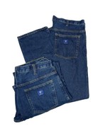 (2) RK Brand Jeans Mens 36x32 Blue Workwear Camping Hiking Rugged Five P... - $871.05 MXN