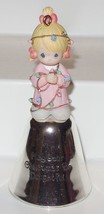 Precious Moments Mini Plastic Figurine Bell May Your Christmas Be Delightful - $14.43