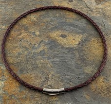 Antique Brown leather 5 mm diameter round necklace in 6 sizes - £14.87 GBP