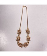 Phyllis 1/20 12K Gold Filled Necklace W/ Rhinestones Vtg - $47.52 CAD