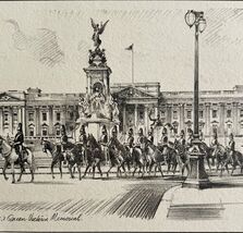 Queen Victoria Memorial Buckingham Palace 1901 Victorian London Print Ar... - €43,22 EUR