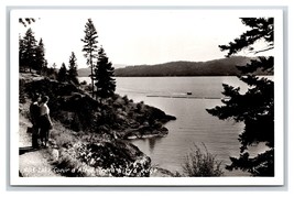 RPPC Lake View From Coeur d&#39;Alene Idaho ID Ross Hall Photo H-125 Postcard R9 - £6.20 GBP