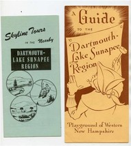 2 Dartmouth Lake Sunapee Region Brochures New Hampshire 1950&#39;s  - $23.76