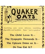 Quaker Oats Health Wealth 1894 Advertisement Victorian Hot Cereal ADBN1d - €17,09 EUR