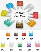 36 Assorted Car Automotive Standard Blade Fuses Fuse Set 5 10 15 20 25 30 AMP - £6.89 GBP