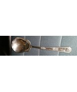 Vintage Sterling Silver Handle Ice Cream Spoon Serving Spoon 9-5/8&quot; Flowers - £55.78 GBP