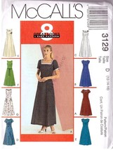 Misses&#39; DRESSES 2001 McCall&#39;s Pattern 3129 Sizes 12,14,16 UNCUT - $15.00