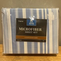 NEW Dan River Twin Sheet Set Green Microfiber Wrinkle Resistant Easy Car... - $19.79
