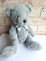 Restoration Hardware Teddy Bear Plush Grey Soft Stuffed Animal - $14.83