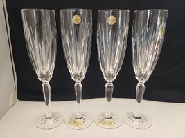 Champagne Flutes Cristal d&#39;Arquez France 4 Classic 5 3/4 oz. In Original... - £37.23 GBP