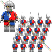 16Pcs Medieval Wars of the Roses Hacking knife Warrior Minifigures Brick... - £23.08 GBP