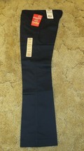 Dickies Girl&#39;s Wide Band Uniform Stretch Fabric Size 5 Navy Bootcut Pants 31x32 - £10.01 GBP
