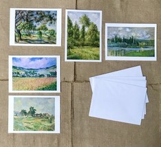 Impressionist Art Blank Notecard Set Monet Pissarro Renoir Cezanne - $9.90