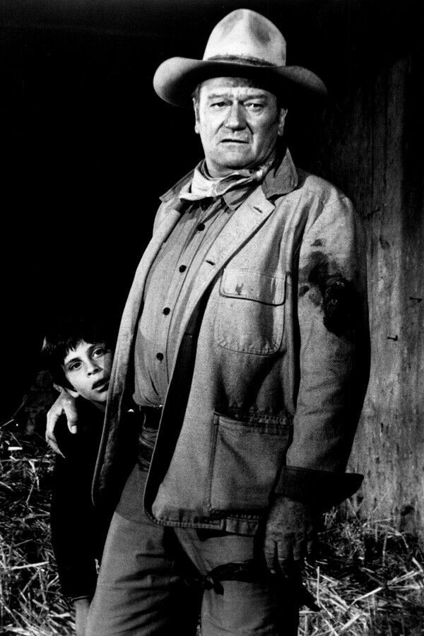 John Wayne protects John Ethan Wayne in scene from Big Jake 4x6 inch rea... - $4.75