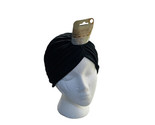 Women’s Pleated Stretchable Black Turban One Size - £12.52 GBP