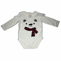 Gymboree Baby Bodysuit 6-12 Months White Bear Winter Holiday - $7.96