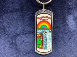 Vintage Souvenir Keyring Niagara Falls Keychain Rainbow Ancien Porte-Clé Ontario - £6.32 GBP