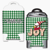 Peanuts Comic Strip Snoopy Sledding Huggie Can Cooler Koozie 2-Sided NEW... - £5.13 GBP