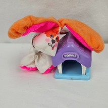 Vintage Fisher Price Smooshees Poppie Dog Plush with House Playset 1987 Toy - $14.84