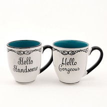 Coffee Mug Cup Set of 2 His and Hers Gorgeous Handsome 17oz (483ml) - £18.95 GBP