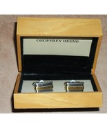 men&#39;s cufflinks geoffrey beene  polished silver  - $13.81