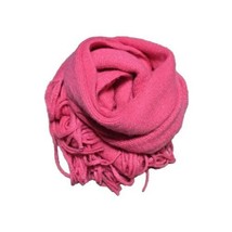 New Vince Camuto Womens One Size Woven  Fringe Scarf  Hot Pink Glitter  - $25.58