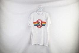 Vtg Streetwear Mens 2XL Spell Out Rainbow Hawaii Surfers Short Sleeve T-Shirt - £31.49 GBP