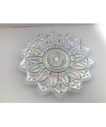 Plate Federal Glass 11.5&#39;&#39; Iridescent Starburst Pattern 1950 Era Mint Co... - $26.88 CAD