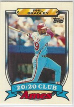 Phil Bradley Auto - Signed Autograph 1989 Topps Ames 20/20 Club #6 - Phillies - £1.59 GBP