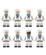 8pcs/set US NAVY Army Soliders with White Uniforms Minifigure Building B... - $14.69