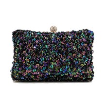 Handmade Sequins Evening Bag Women Glitter Hand Bags  Embroidery Beading Clutch  - £76.96 GBP