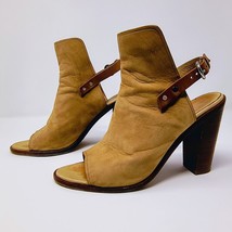 RAG &amp; BONE Wyatt Womens Size 40/10 Tan Suede Leather Open Toe Bootie Heel Sandal - £31.31 GBP