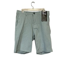 Union Men&#39;s Blue/Green Chino Twill Shorts Comfort Flex 34 NWT - £25.72 GBP