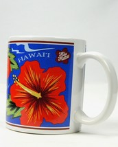 Vintage Hilo Hattie Mug 90s Hawaii Hibiscus Tropical Flower Print Coffee Cup - £18.56 GBP