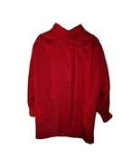Vintage Portrait  Womens L Coat Jacket Red 75% Wool Ribbed, Cuff Neck Bu... - €42,10 EUR