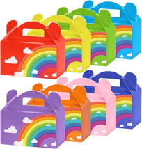 Rainbow Treat Boxes Party Favor Boxes 48 Pack, Paper Gift Gable Box, Col... - £21.93 GBP