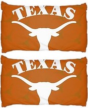 The Northwest Company Texas Longhorns NCAA Pillow Case Burnt Orange Lot of 2 - £23.30 GBP